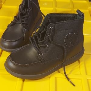 Polo Ralph Lauren Toddler Boys Black Ranger Sport Mid Boots Shoes Size 2
